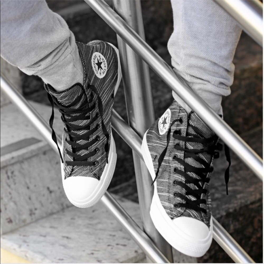 NWT Converse CT || HI Black/White M AUTHENTIC - Picture 5 of 8